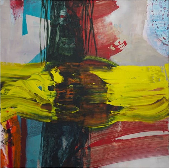 red, yellow, and blue expression