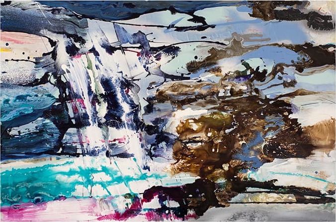 landscape with waterfalls